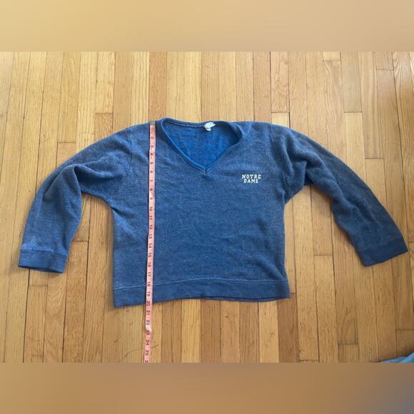 50s Vintage Navy Blue Notre Dame Rayon Knit Sweater - Picture 9 of 9
